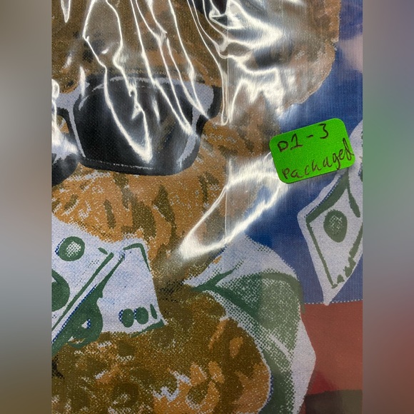 “Rich” Money Teddy Bear Tee Men’s Sz L Blue Graphic T-Shirt ONE BRAND MSRP $26 - Picture 7 of 7